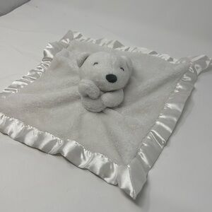 Carter’s White Polar Teddy Bear Security Blanket Lovey Nunu Plush Baby Toy